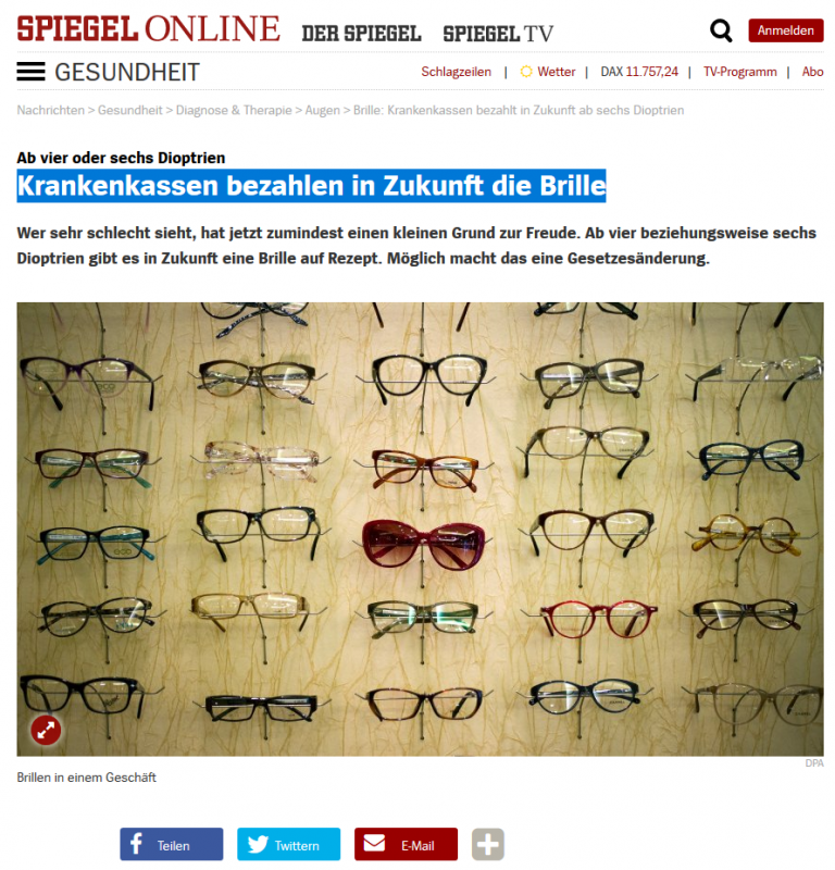 Stilvolle Krankenkassen Zuzahlung Brille Bild